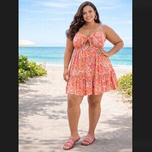 Torrid Jelly Sandal 9WW Pink Fuchsia Embellished Gladiator Square Toe WIDE WIDTH